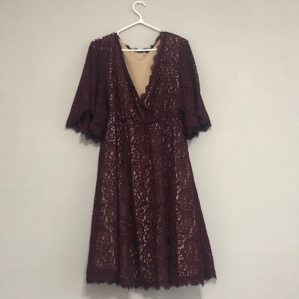 Burgundy Lace Dress